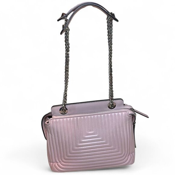FENDI Dotcom Click Quilted Chain Shoulder Bag Peonia Pink (w detachable pouch) - Picture 3 of 16
